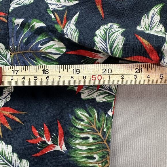 Banana Republic Shirt Mens Medium Floral Linen Blend Slim Fit Hawaiian Casual - Picture 8 of 15